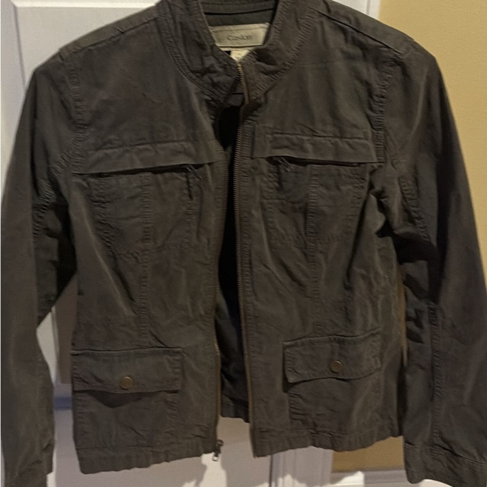 Cropped Olive Jacket
